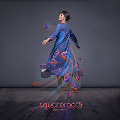Long avant-garde dress "Octahedron" with a geometric eccentric design. Geometrical ascetic maxi dress for dance, by Squareroot5 wear
